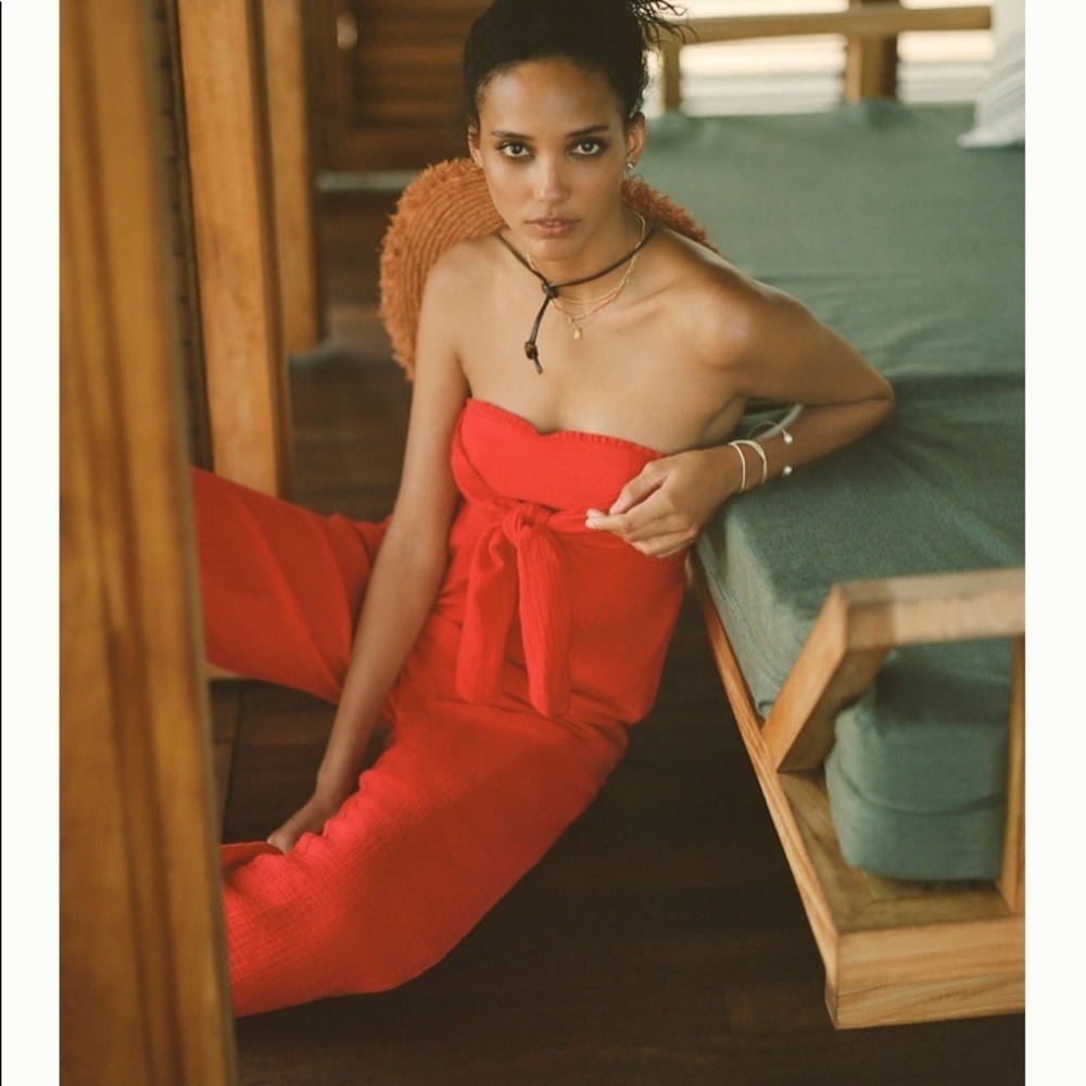 NWT Anthropologie Isabel Tie-Front Jumpsuit small